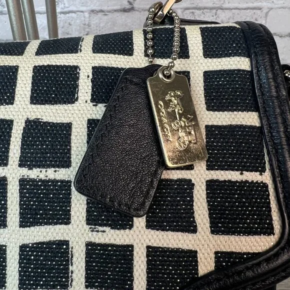 Coach Madison Graphics Black and White Plaid Canvas, 28084 - Picture 2 of 7